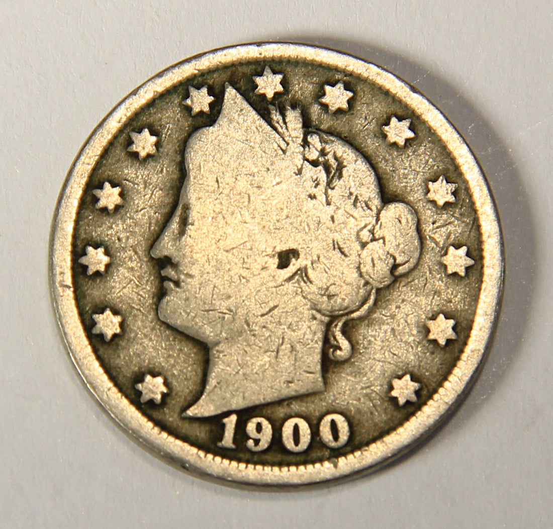 1900 United States 5 Cents Liberty Head Nickel Coin Five Cents L021923