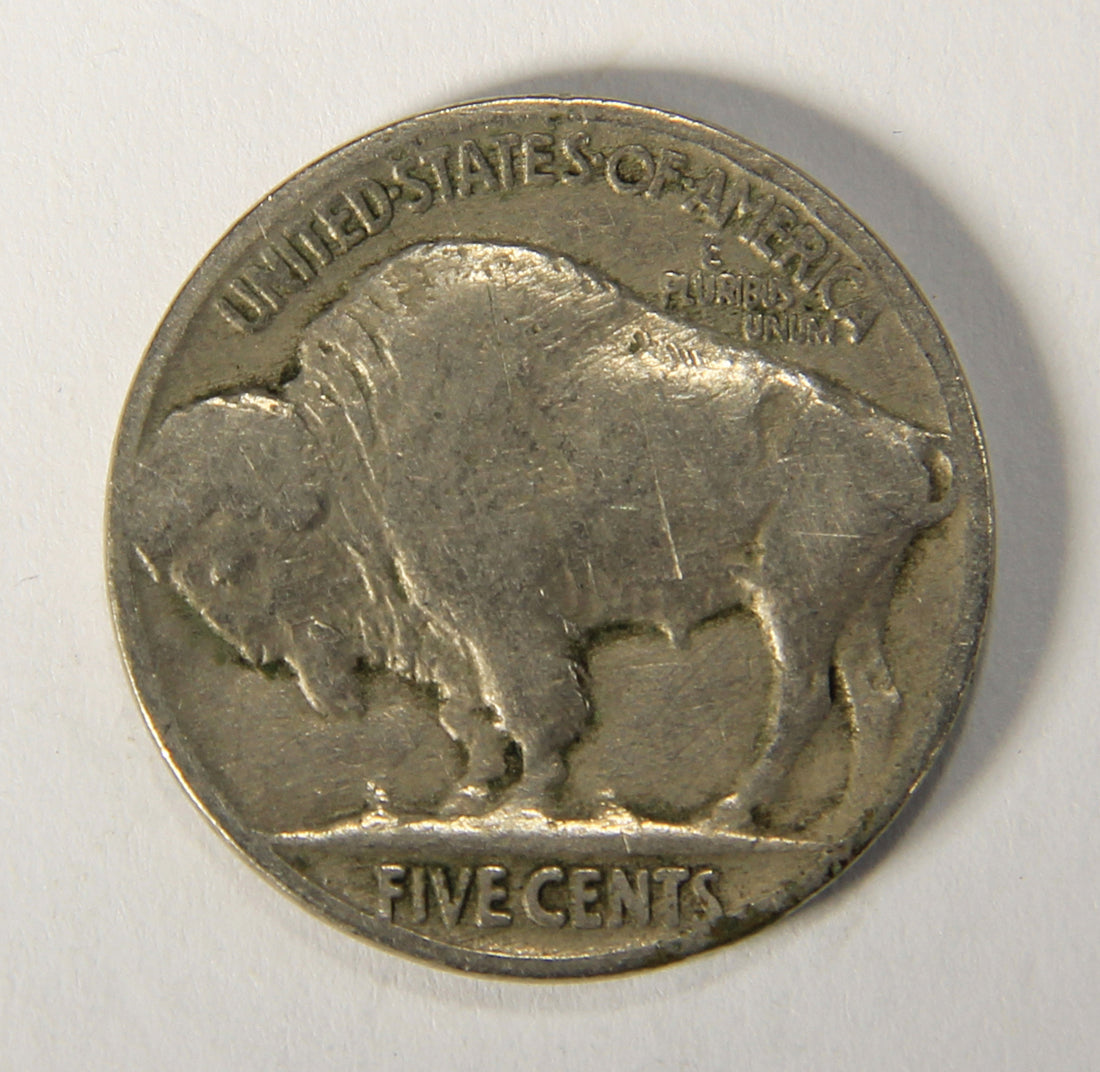 1927 United States 5 Cents Buffalo Nickel Coin Five Cents L021924
