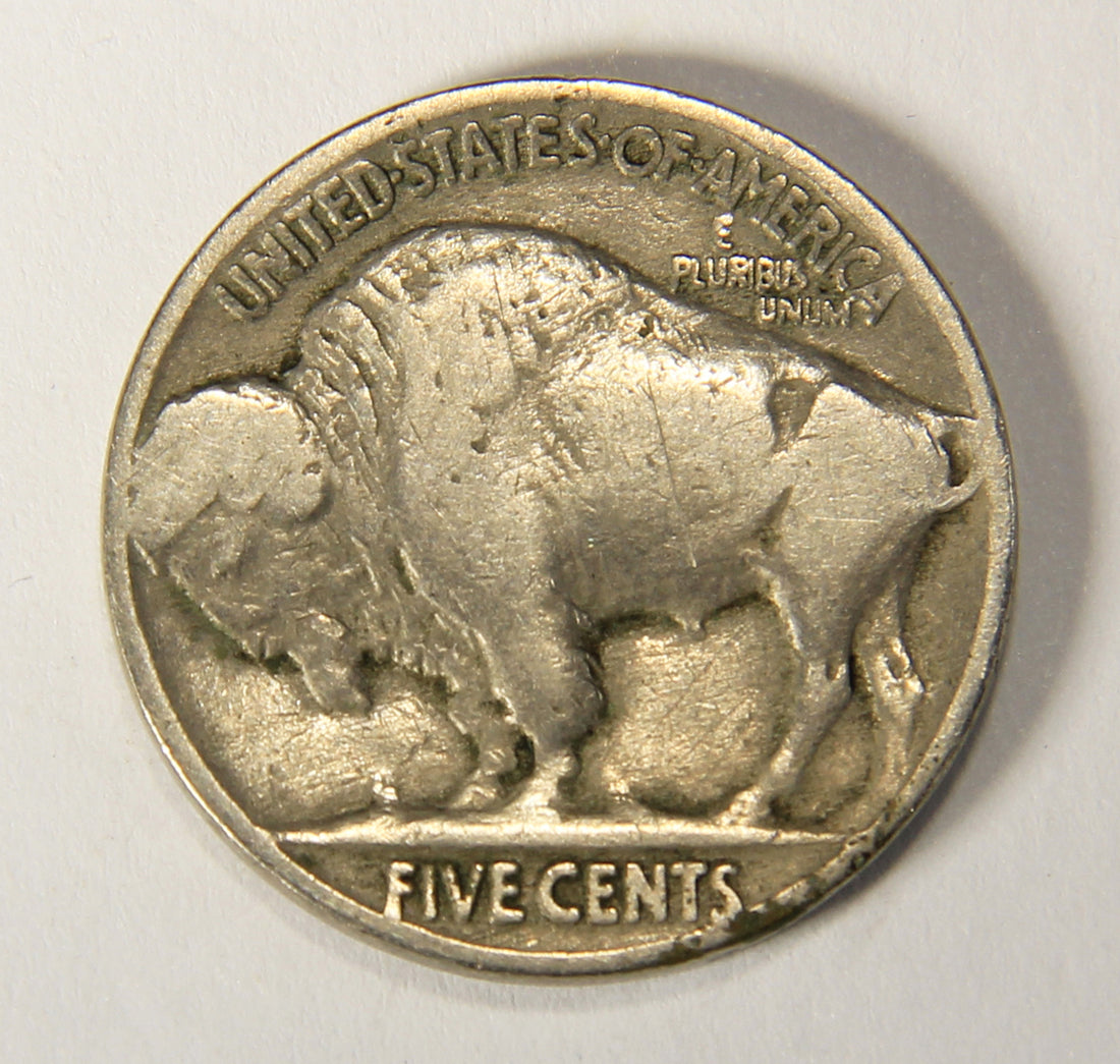 1927 United States 5 Cents Buffalo Nickel Coin Five Cents L021924