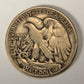 1945 United States 50 Cents Walking Liberty Half Dollar Silver Coin .900 DAMAGED L021926