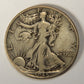 1945 United States 50 Cents Walking Liberty Half Dollar Silver Coin .900 DAMAGED L021926