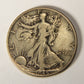 1945 United States 50 Cents Walking Liberty Half Dollar Silver Coin .900 DAMAGED L021926