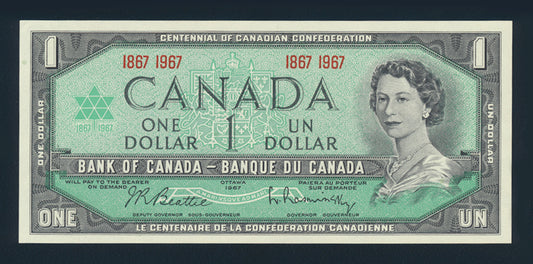 Canada $1 Dollar 1967 BC-45a Banknote AU 1867-1967 Centennial NO SERIAL One Dollar L021928