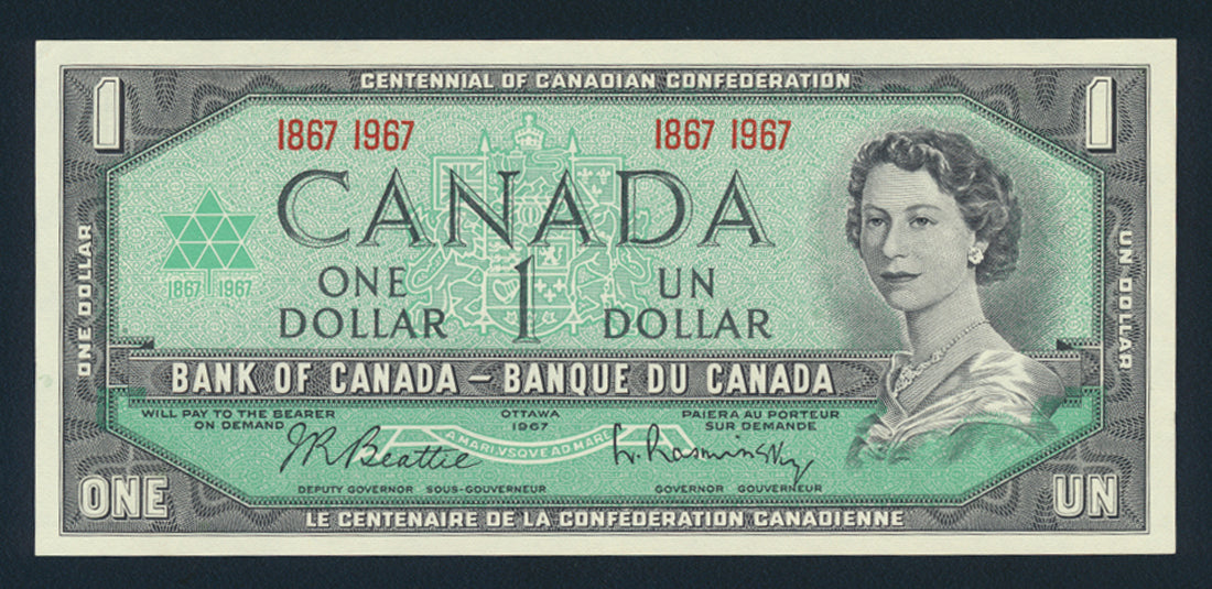 Canada $1 Dollar 1967 BC-45a Banknote EF 1867-1967 Centennial NO SERIAL One Dollar L021929