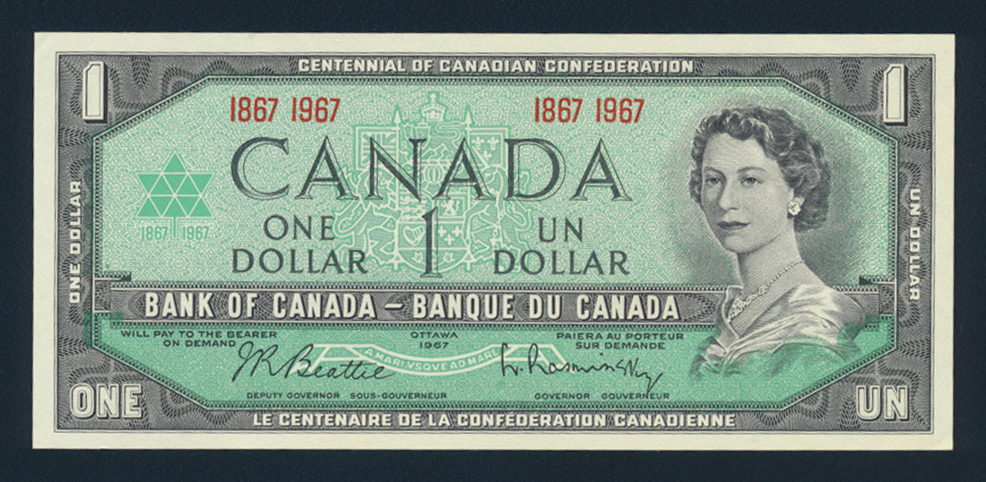 Canada $1 Dollar 1967 BC-45a Banknote EF-AU 1867-1967 Centennial NO SERIAL One Dollar L021930