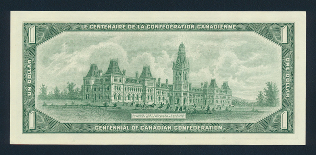 Canada $1 Dollar 1967 BC-45a Banknote EF-AU 1867-1967 Centennial NO SERIAL One Dollar L021930