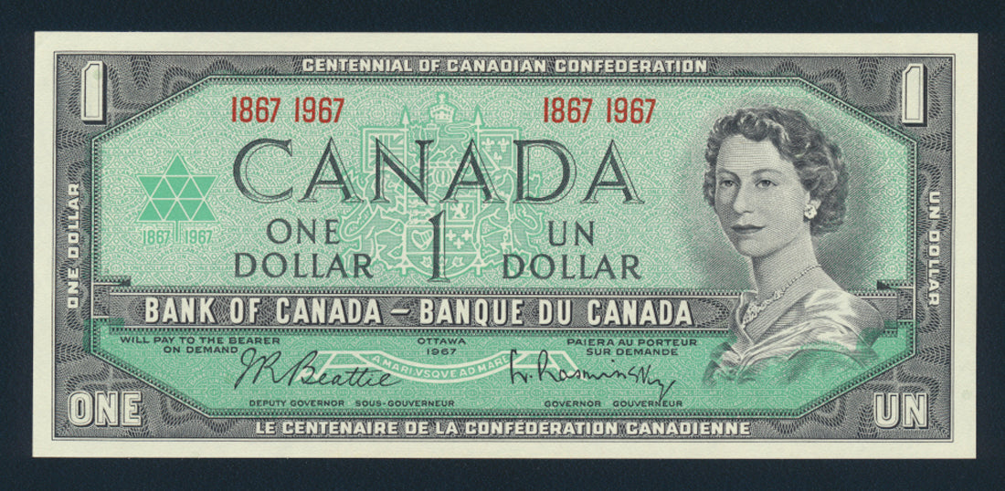 Canada $1 Dollar 1967 BC-45a Banknote AU 1867-1967 Centennial NO SERIAL One Dollar L021933