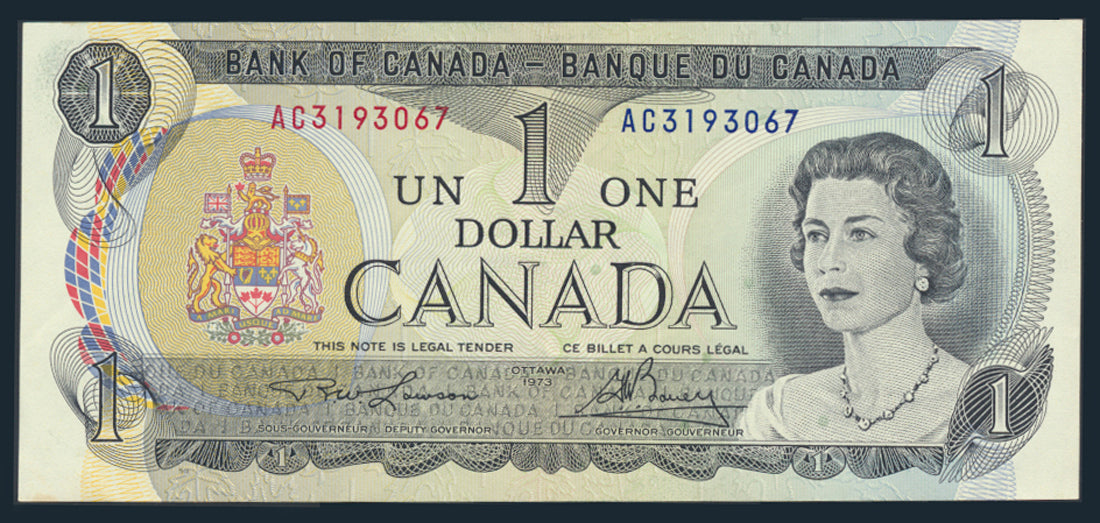 Canada $1 Dollar 1973 BC-46a Banknotes 2x Consecutive EF - AC31193067-8 One Dollar L021934