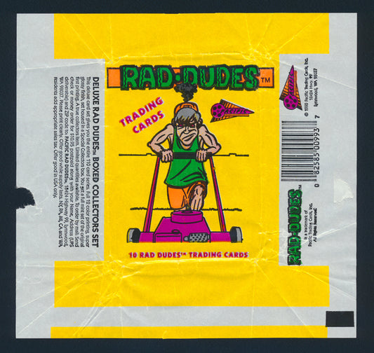 Rad-Dudes 1990 Trading Card Wax Wrapper Mad Mowin' Mike L021936
