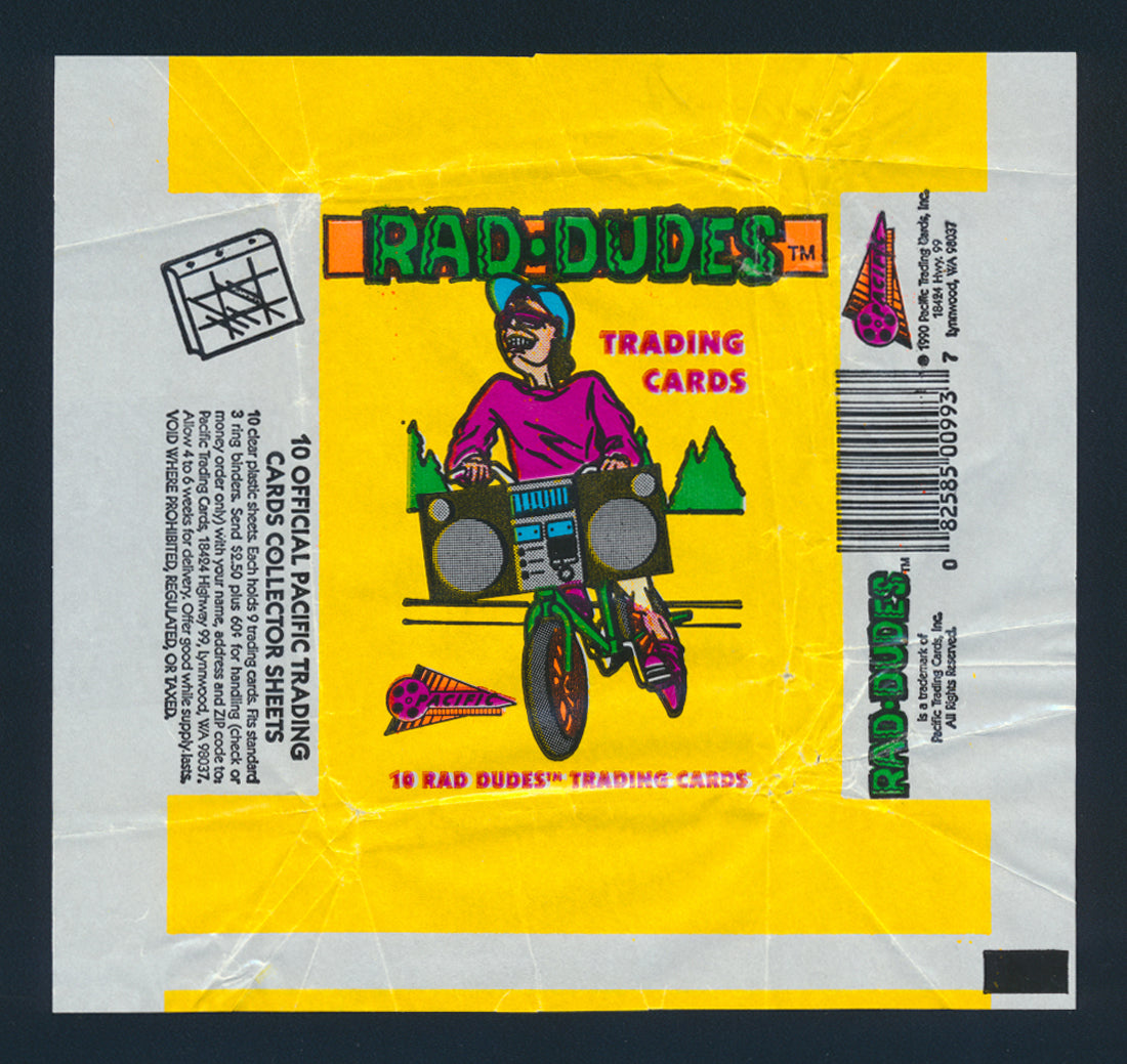 Rad-Dudes 1990 Trading Card Wax Wrapper Boom Box Bryan L021937