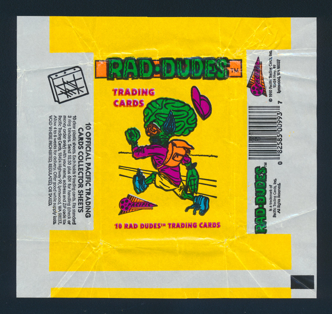Rad-Dudes 1990 Trading Card Wax Wrapper Alien Exchange Student Al L021938