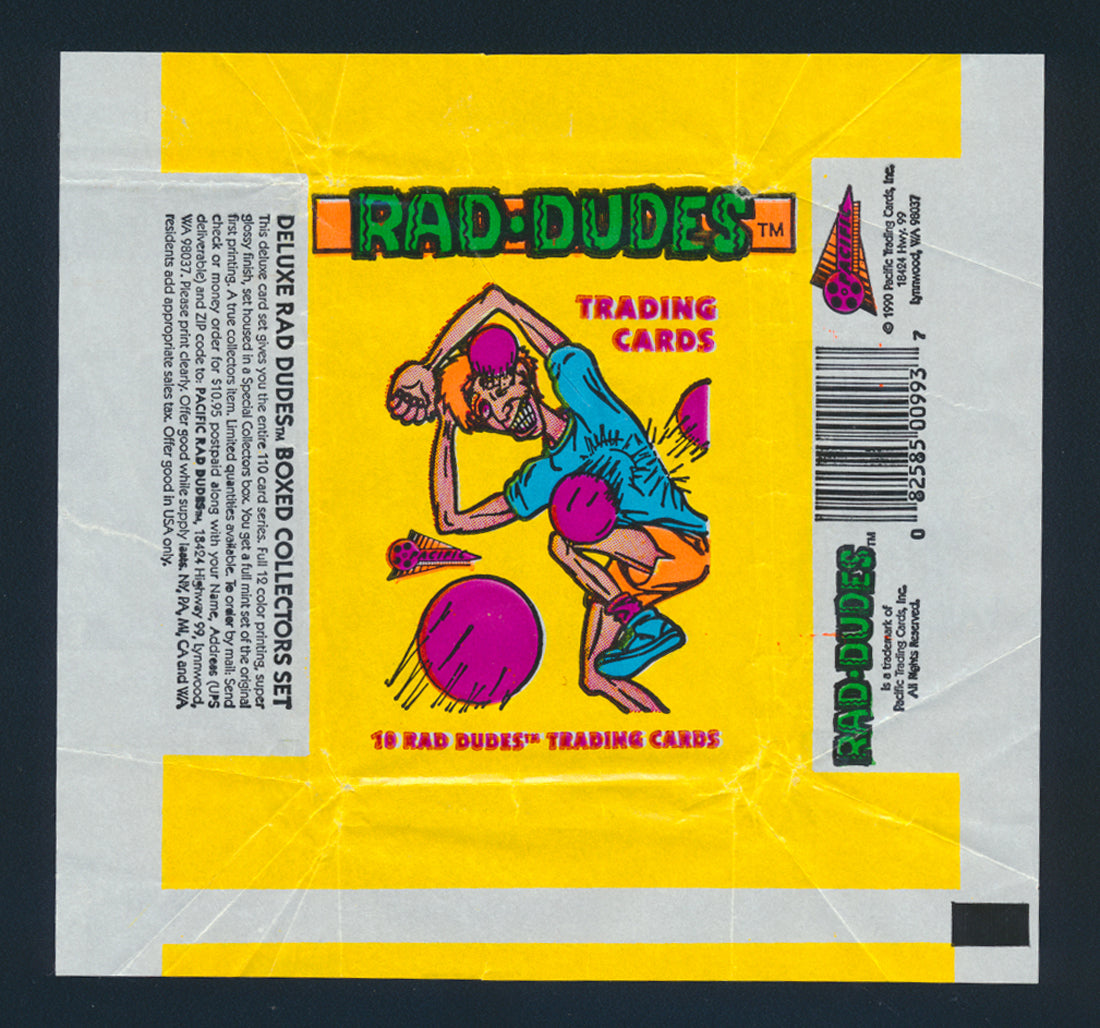 Rad-Dudes 1990 Trading Card Wax Wrapper Dodge Ball Doug L021939