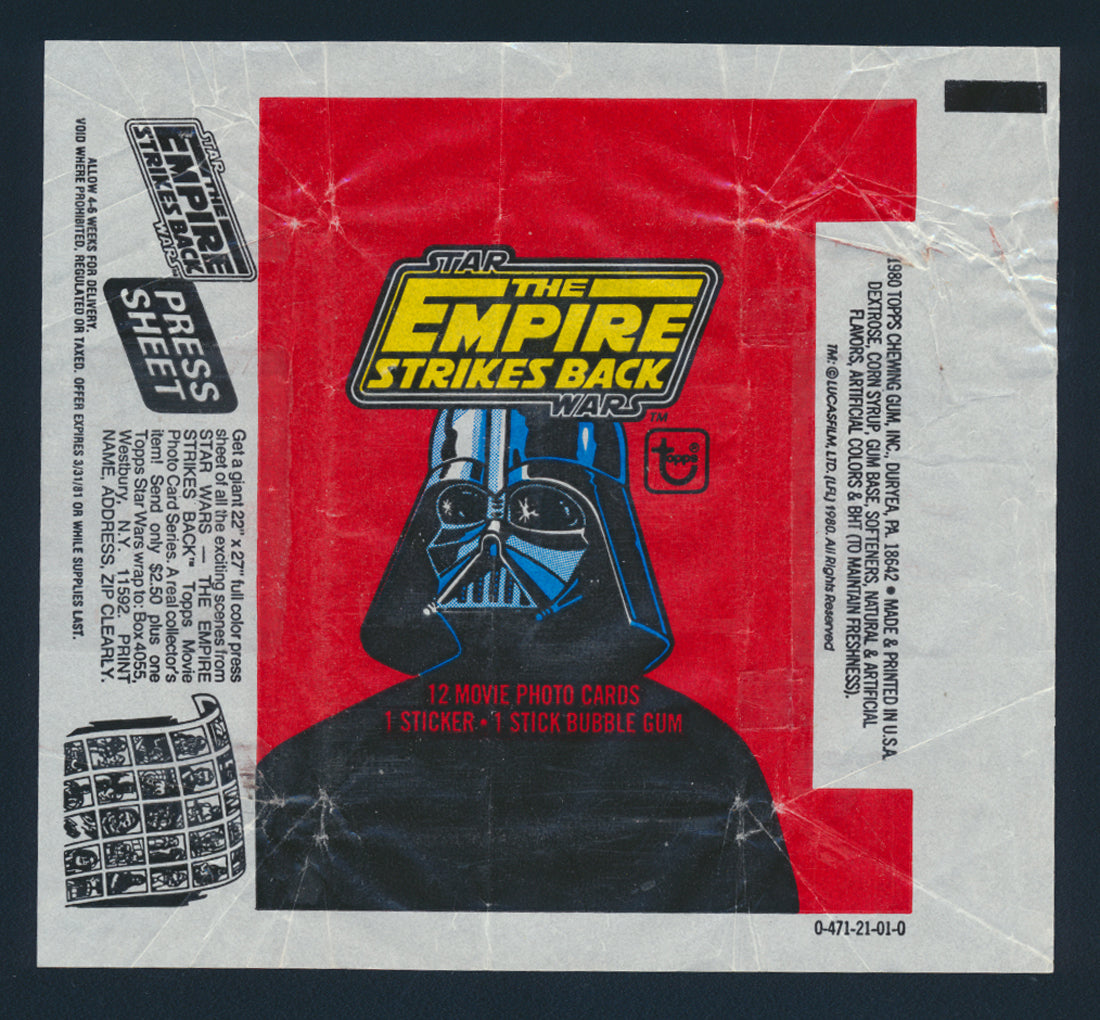 Star Wars Empire Strikes Back Trading Card Wax Wrapper 1st Series Red V-2 Topps L021942