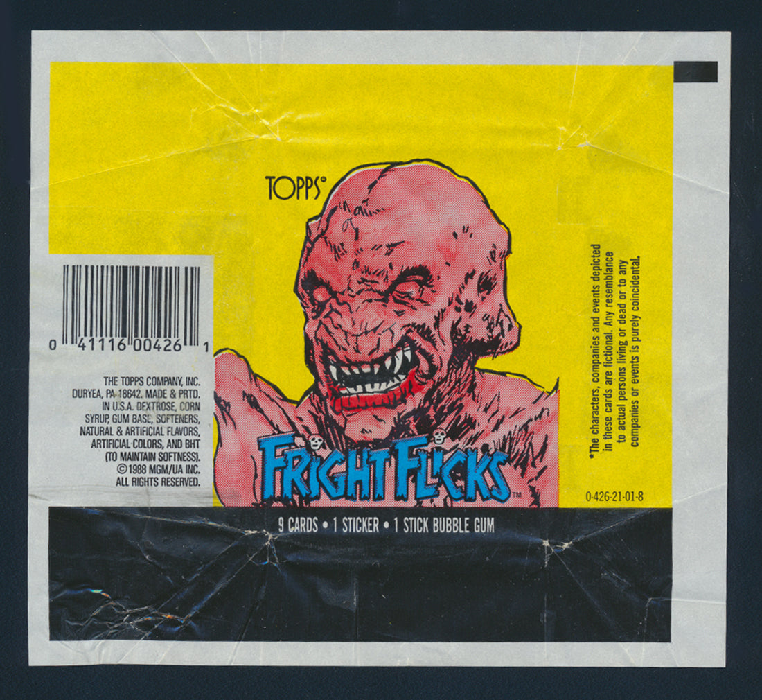 Fright Flicks 1988 Trading Card Wax Wrapper - Pumpkinhead - ENG Topps L021943