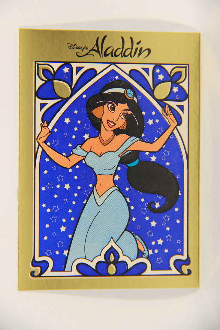 Aladdin 1993 Sticker Card #3 Jasmine FR-ENG Panini L021946