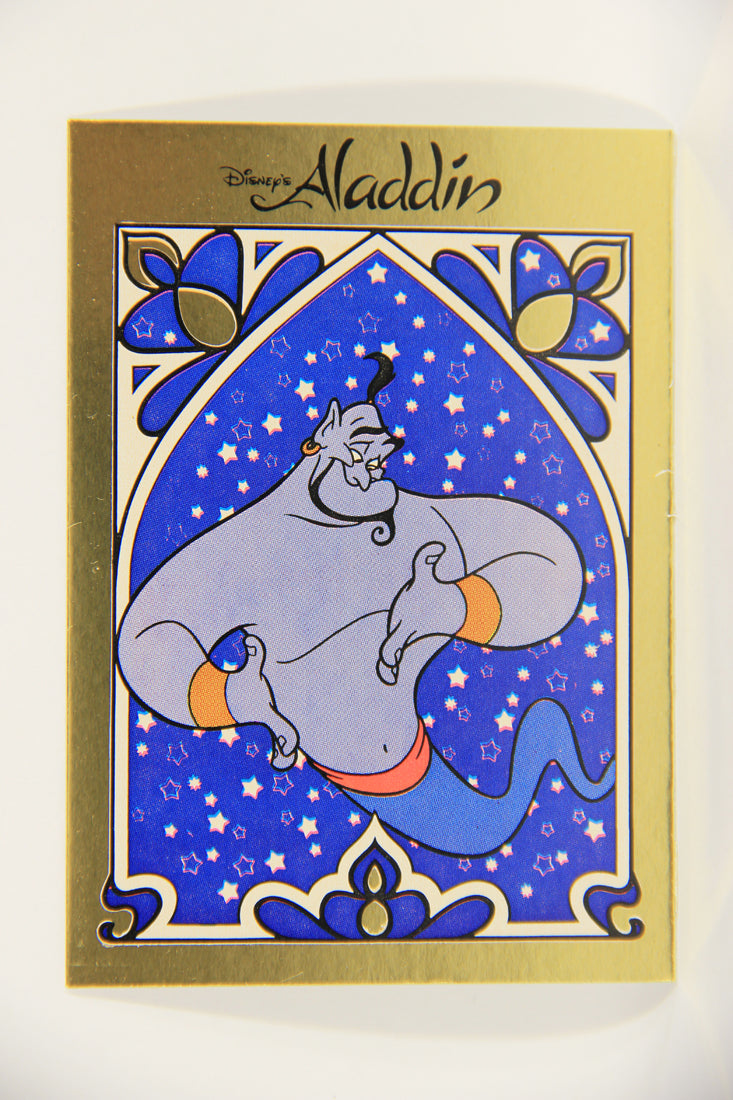 Aladdin 1993 Sticker Card #6 Genie FR-ENG Panini L021947
