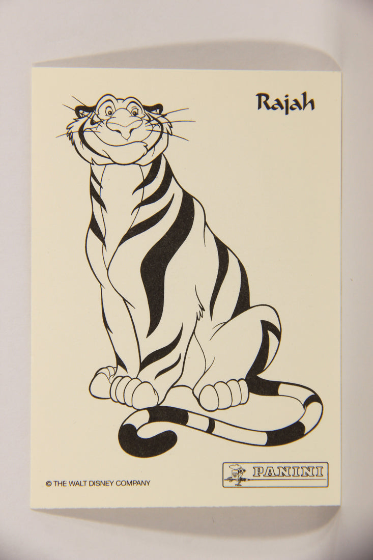 Aladdin 1993 Trading Card #5 Rajah Crossword Puzzle FRENCH Color-In Panini L021950