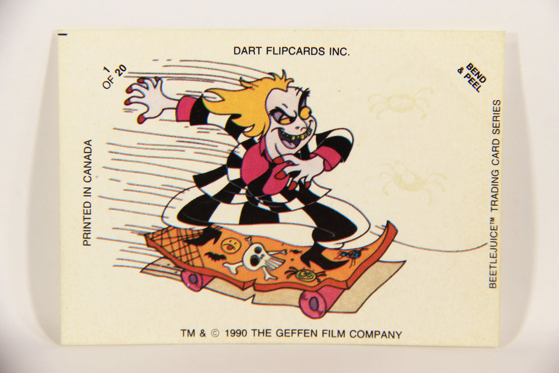 Beetlejuice 1990 Trading Card Glow In The Dark Sticker #1 ENG L021955