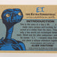 E.T. The Extra-Terrestrial 1982 Trading Card #1 Introduction ( Title Card ) ENG Topps L021963