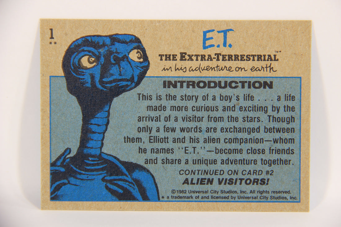 E.T. The Extra-Terrestrial 1982 Trading Card #1 Introduction ( Title Card ) ENG Topps L021963