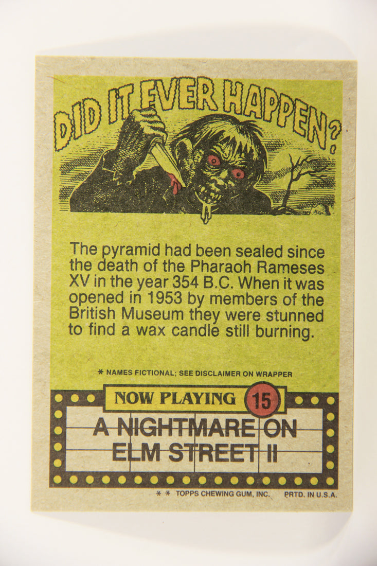 Fright Flicks 1988 Trading Card #15 Must Have Been Someone I Ate NOES 2 ENG Topps L021966
