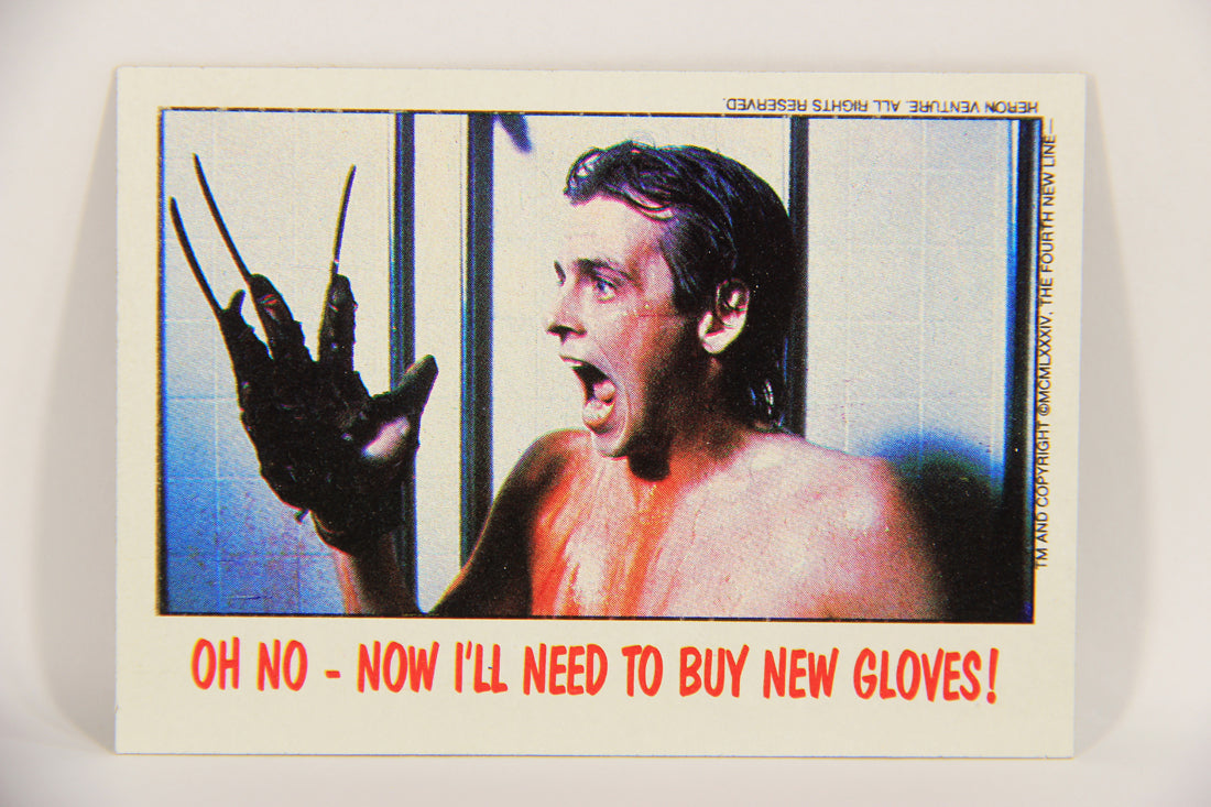 Fright Flicks 1988 Card #33 Oh No Now I'll Need To Buy New Gloves - NOES 2 Topps L021967