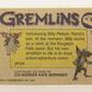 Gremlins 1984 Trading Card #7 Billy Peltzer ENG Topps L021976
