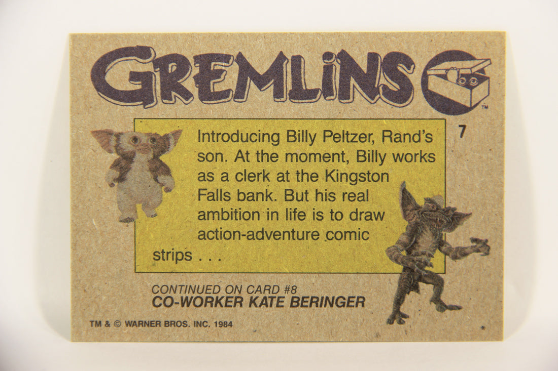 Gremlins 1984 Trading Card #7 Billy Peltzer ENG Topps L021976