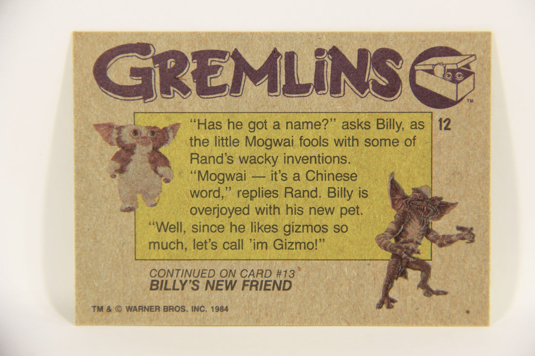 Gremlins 1984 Trading Card #12 Introducing Gizmo ENG Topps L021977