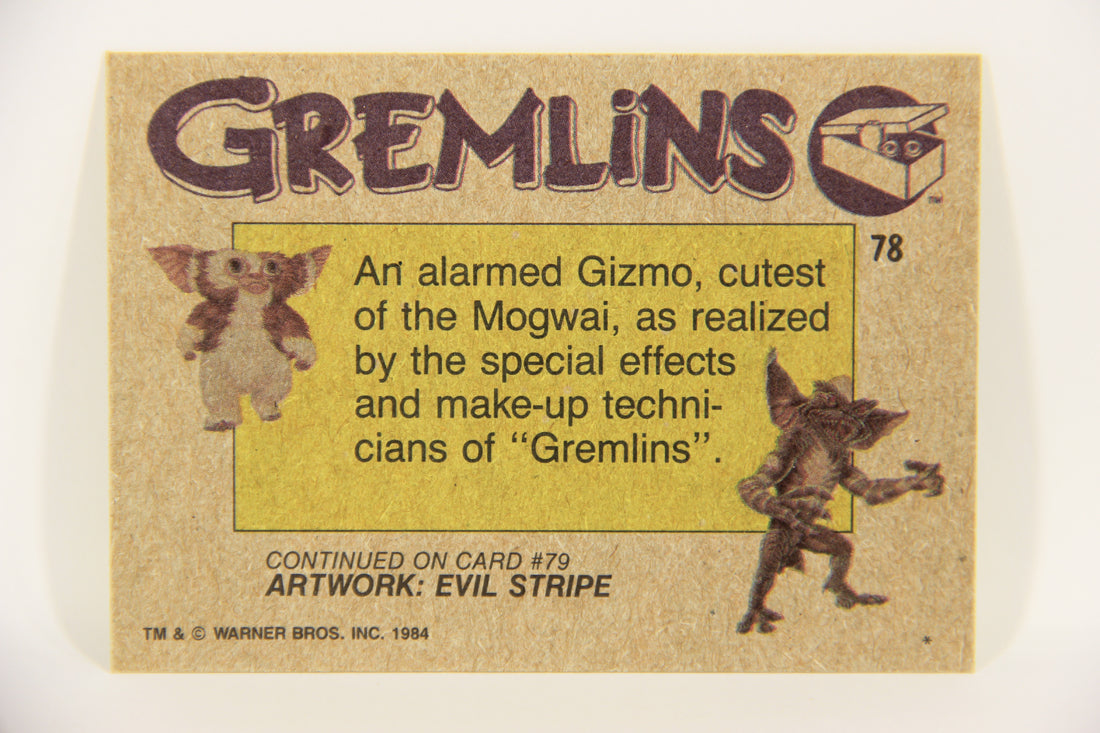 Gremlins 1984 Trading Card #78 The Frightened Mogwai ENG Topps L021979