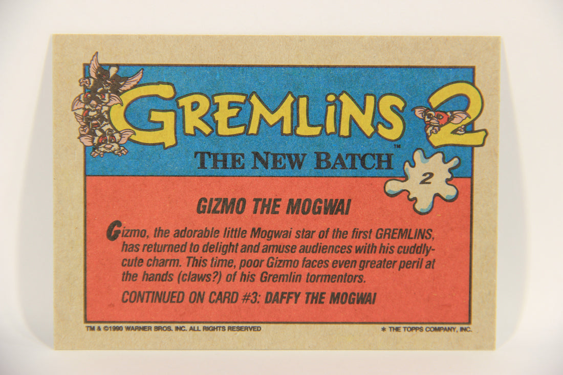 Gremlins 2 The New Batch 1990 Trading Card #2 Gizmo The Mogwai ENG L021980