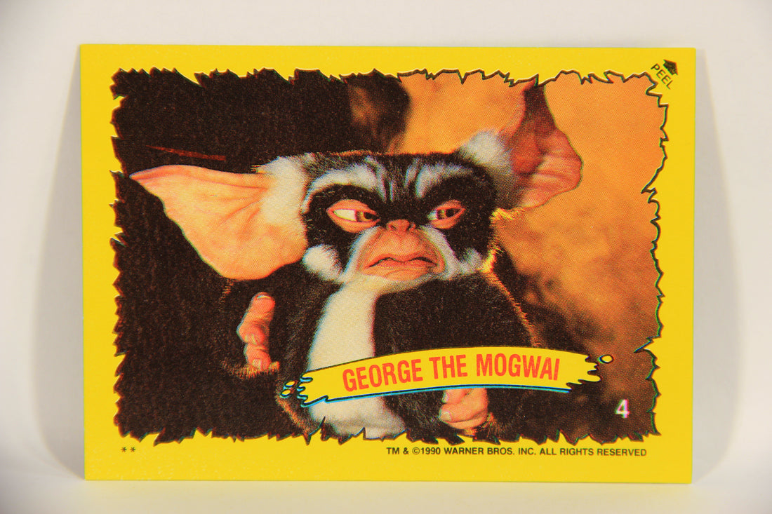 Gremlins 2 The New Batch 1990 Sticker Card #4 George The Mogwai ENG Green L021981