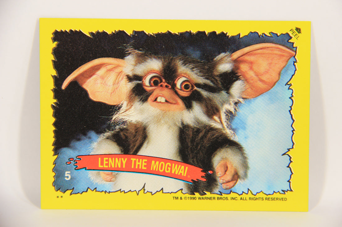 Gremlins 2 The New Batch 1990 Sticker Card #5 Lenny The Mogwai ENG Green L021982