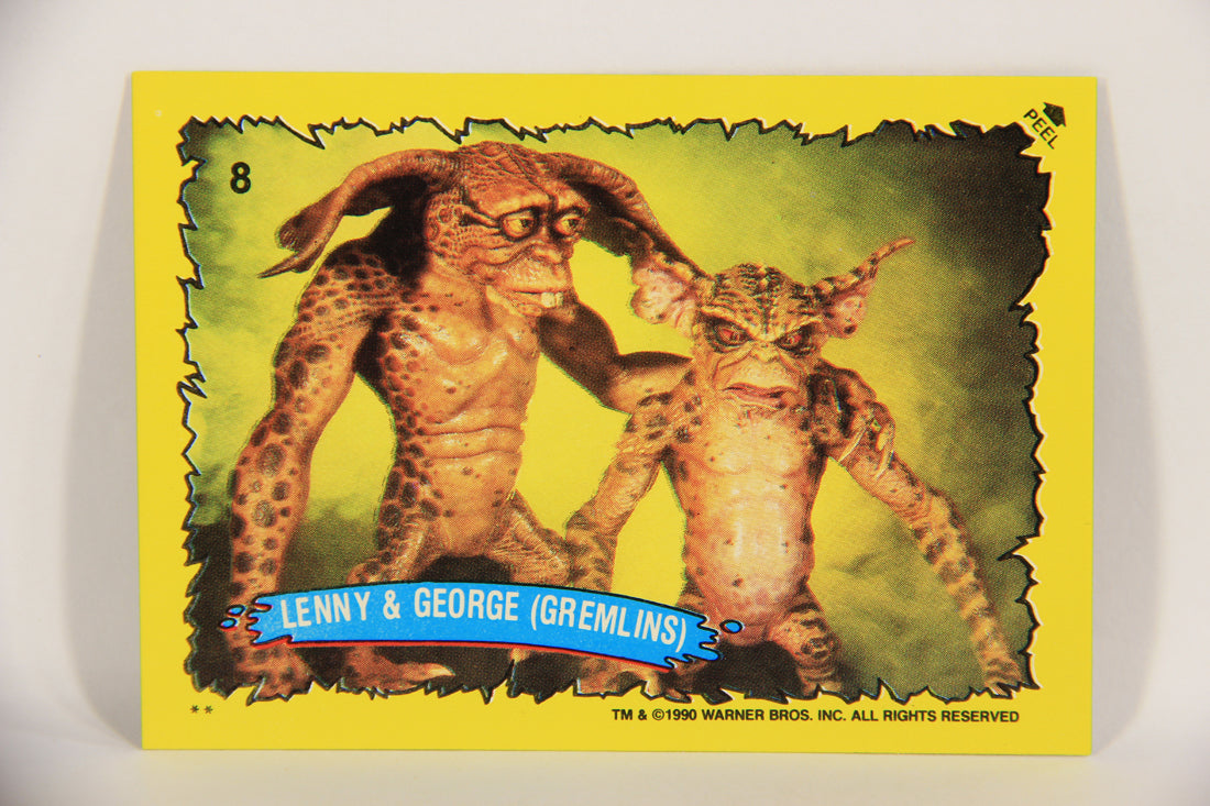 Gremlins 2 The New Batch 1990 Sticker Card #8 Lenny & George ENG Green Border L021984
