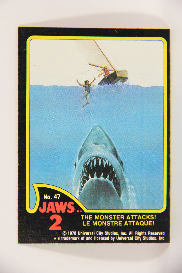 Jaws 2 - 1978 Trading Card #47 The Monster Attacks FR-ENG O-Pee-Chee L021985
