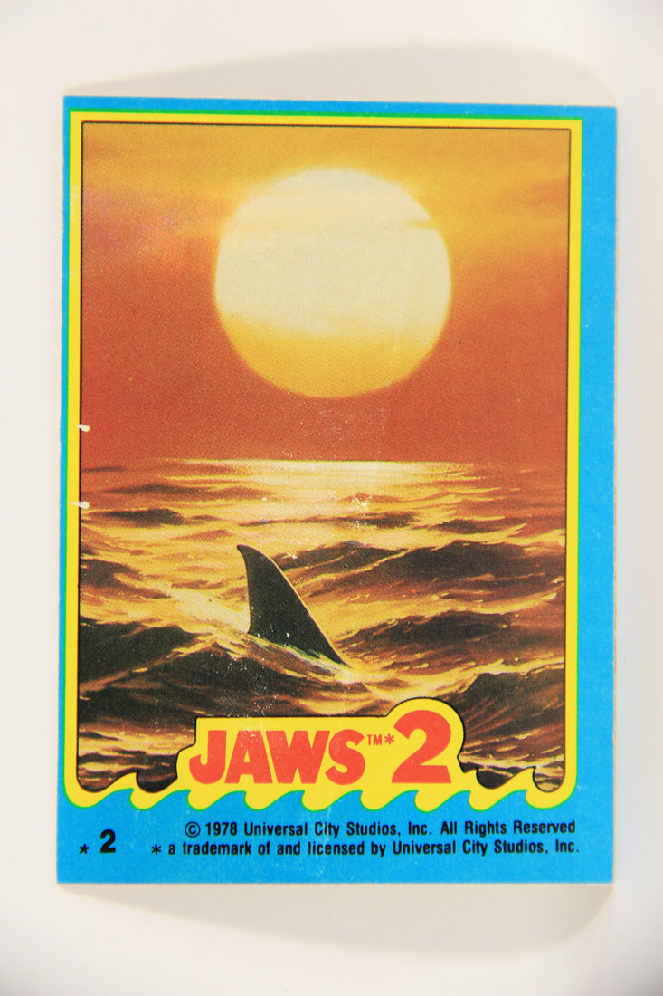 Jaws 2 - 1978 Trading Card Sticker #2 Monarch Of The Ocean ENG O-Pee-Chee L021987