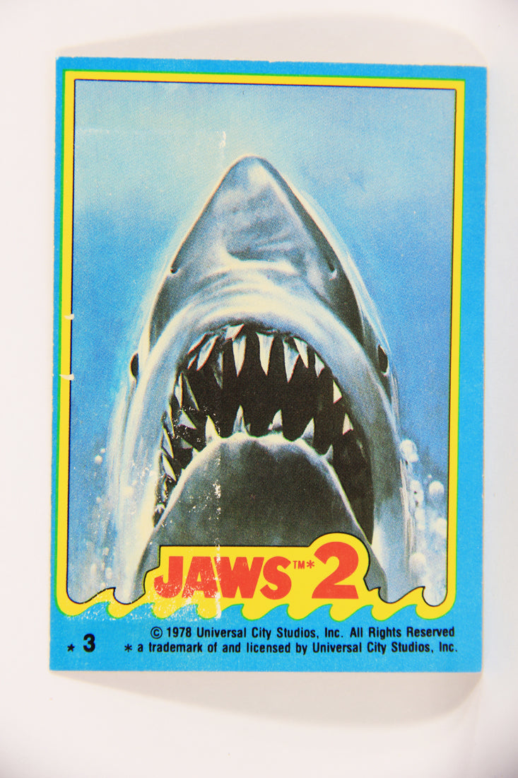 Jaws 2 - 1978 Trading Card Sticker #3 The Jaws Of Death ENG O-Pee-Chee L021988