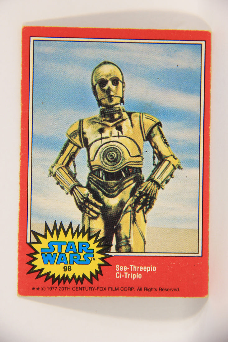 Star Wars 1977 Trading Card #98 See-Threepio FR-ENG O-Pee-Chee L021994