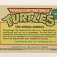 Teenage Mutant Ninja Turtles 1989 Trading Card #29 The Ninjas Emerge ENG L021997