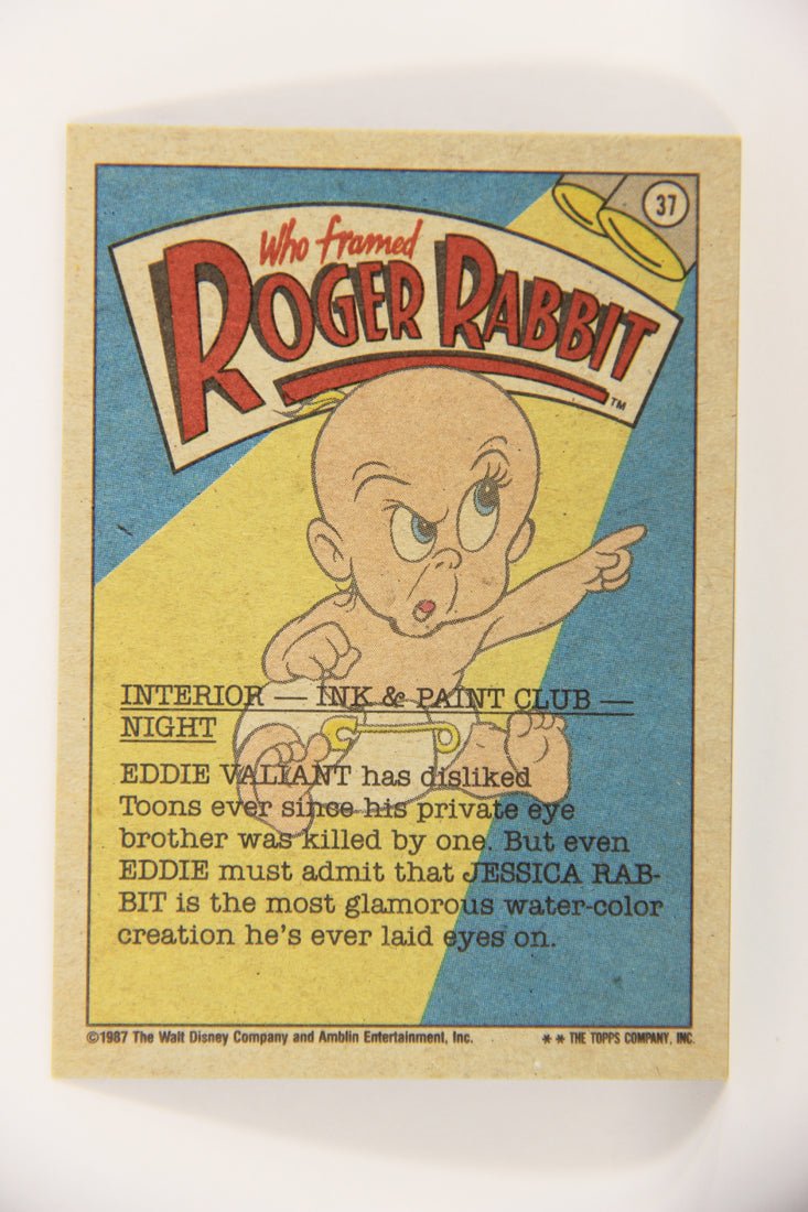 Who Framed Roger Rabbit 1988 Trading Card #37 Jessica Rabbit Swings Out ENG L022001
