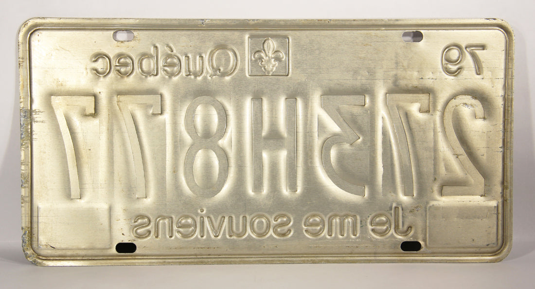 Canada Quebec 1979 License Plate #273H877 Cars - Automobiles L022004