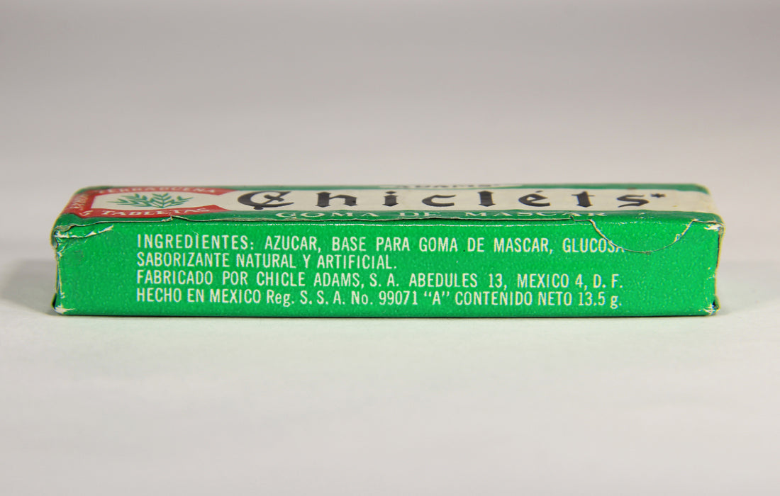 Chicléts 1960's Vintage Mexico Sealed Gum Pack Yerba Buena Goma De Mascar Spearmint L022006