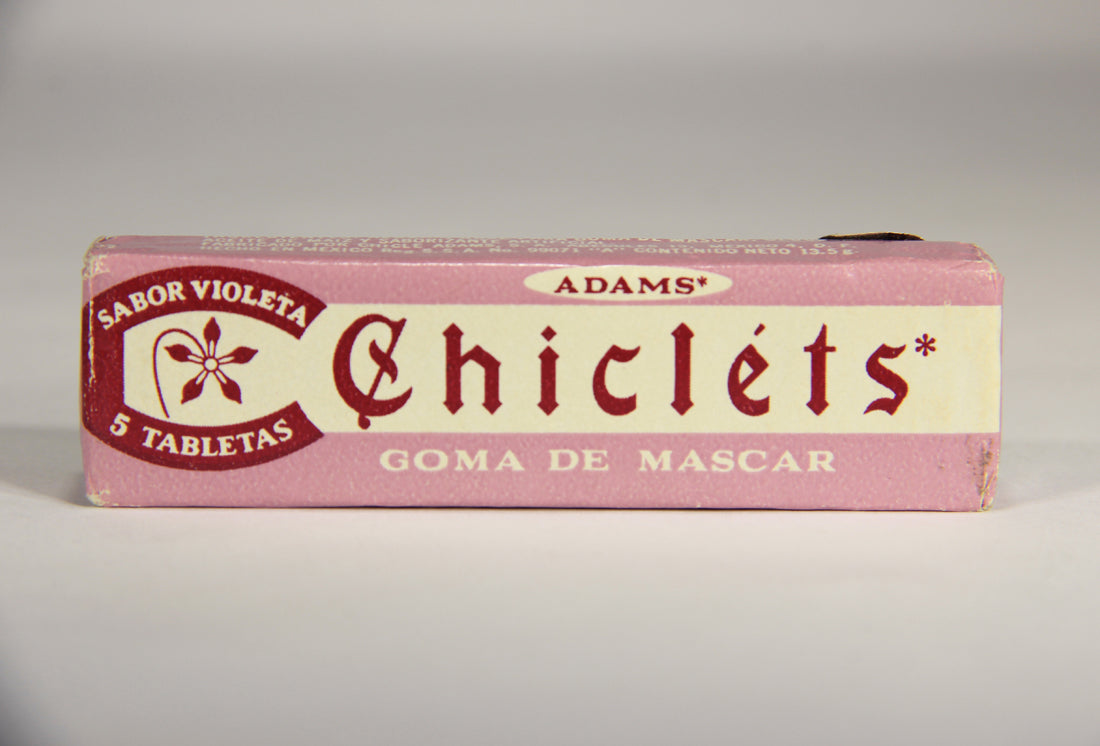 Chicléts 1960's Vintage Mexico Sealed Gum Pack Sabor Violeta Goma De Mascar Violette L022007