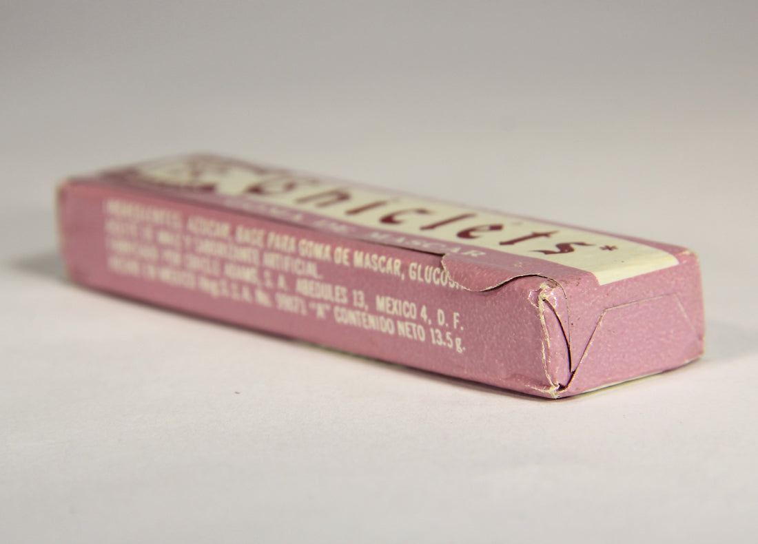 Chicléts 1960's Vintage Mexico Sealed Gum Pack Sabor Violeta Goma De Mascar Violette L022007