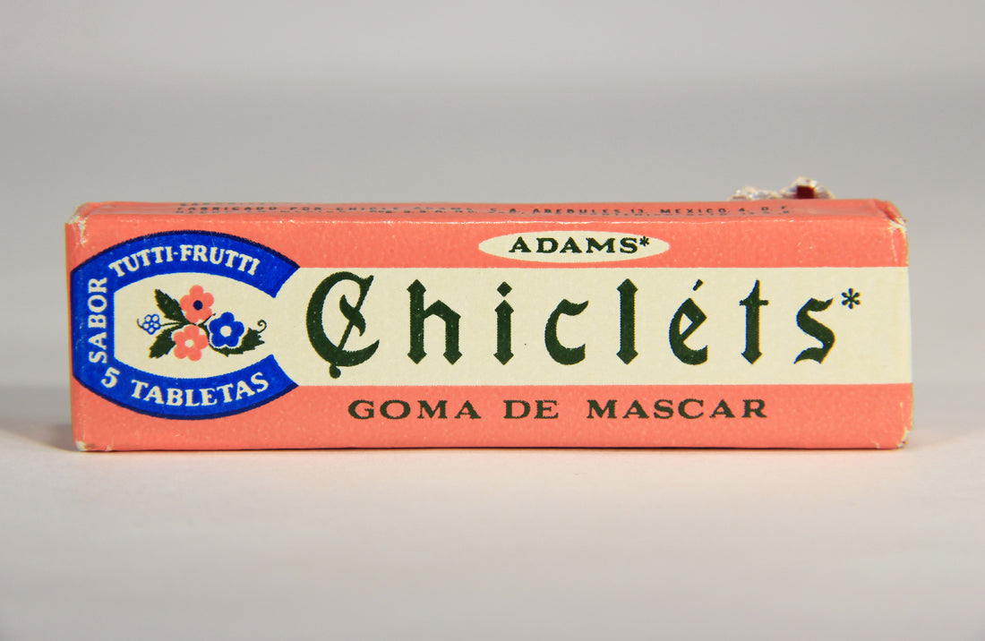 Chicléts 1960's Vintage Mexico Sealed Gum Pack Sabor Tutti Frutti Goma De Mascar L022008