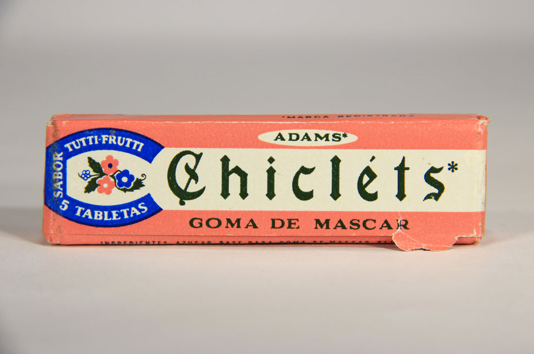 Chicléts 1960's Vintage Mexico Sealed Gum Pack Sabor Tutti Frutti Goma De Mascar L022008