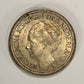 1940 Netherlands 25 Cents Queen Wihelmina - Silver Coin .640 Twenty-Five Cents L022010