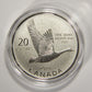2014 Canada $20 Dollars Flying Goose Silver Coin .9999 Twenty Dollars 1/4 oz L022014