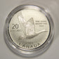 2014 Canada $20 Dollars Flying Goose Silver Coin .9999 Twenty Dollars 1/4 oz L022014