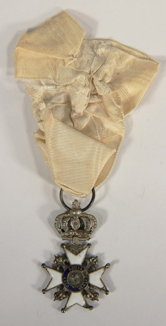France 1814 Décoration Du Lys Louis XVIII Decoration Of The Lily Couronne Croix Silver L022025